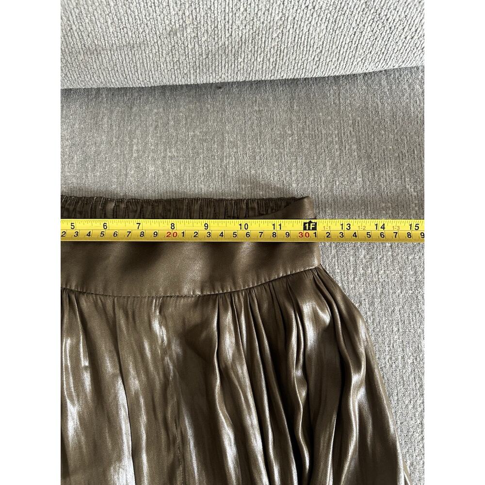 Zara Khaki Olive Liquid Palazzo S Wide Leg Trousers - Picture 8 of 12